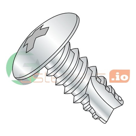 Newport Fasteners Thread Cutting Screw, #8 x 1/2 in, Zinc Plated Steel Truss Head Phillips Drive, 10000 PK 689247